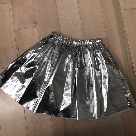 Bonpoint girls silver lined skirt